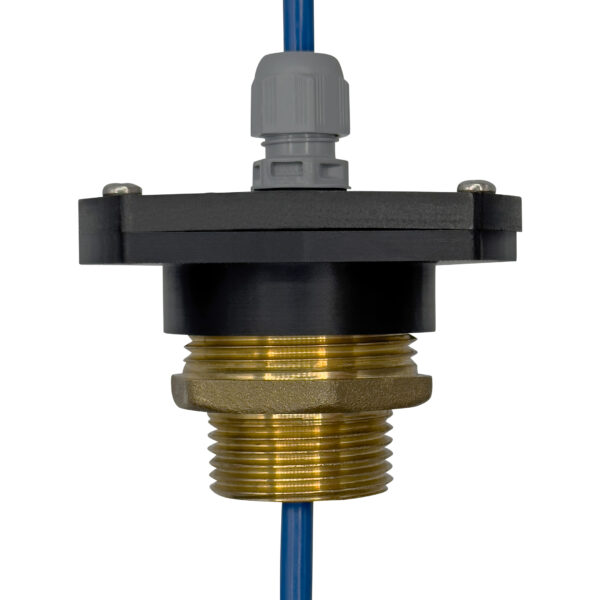 OilFox Pressure Adapter in Seitenansicht mit montiertem Sensor