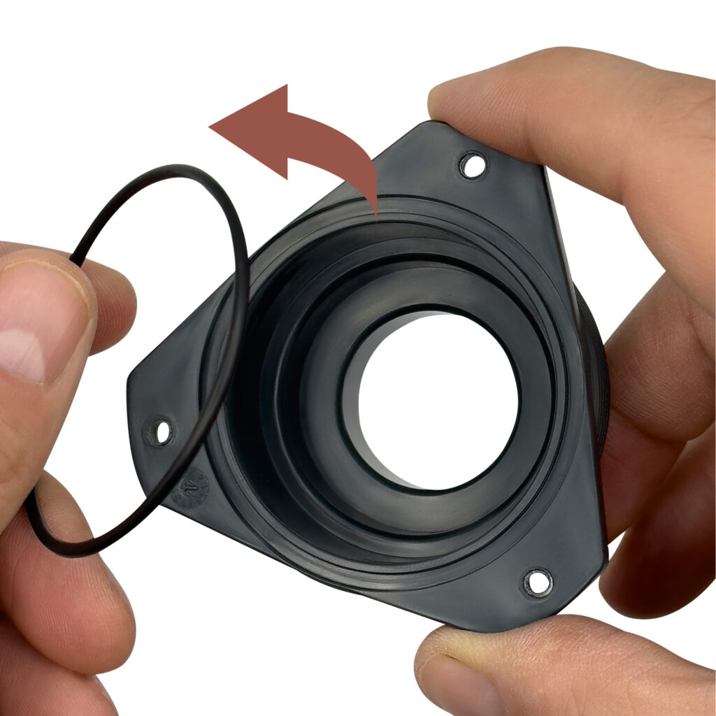 Dichtungsring des OilFox Pressure Adapters wird entnommen